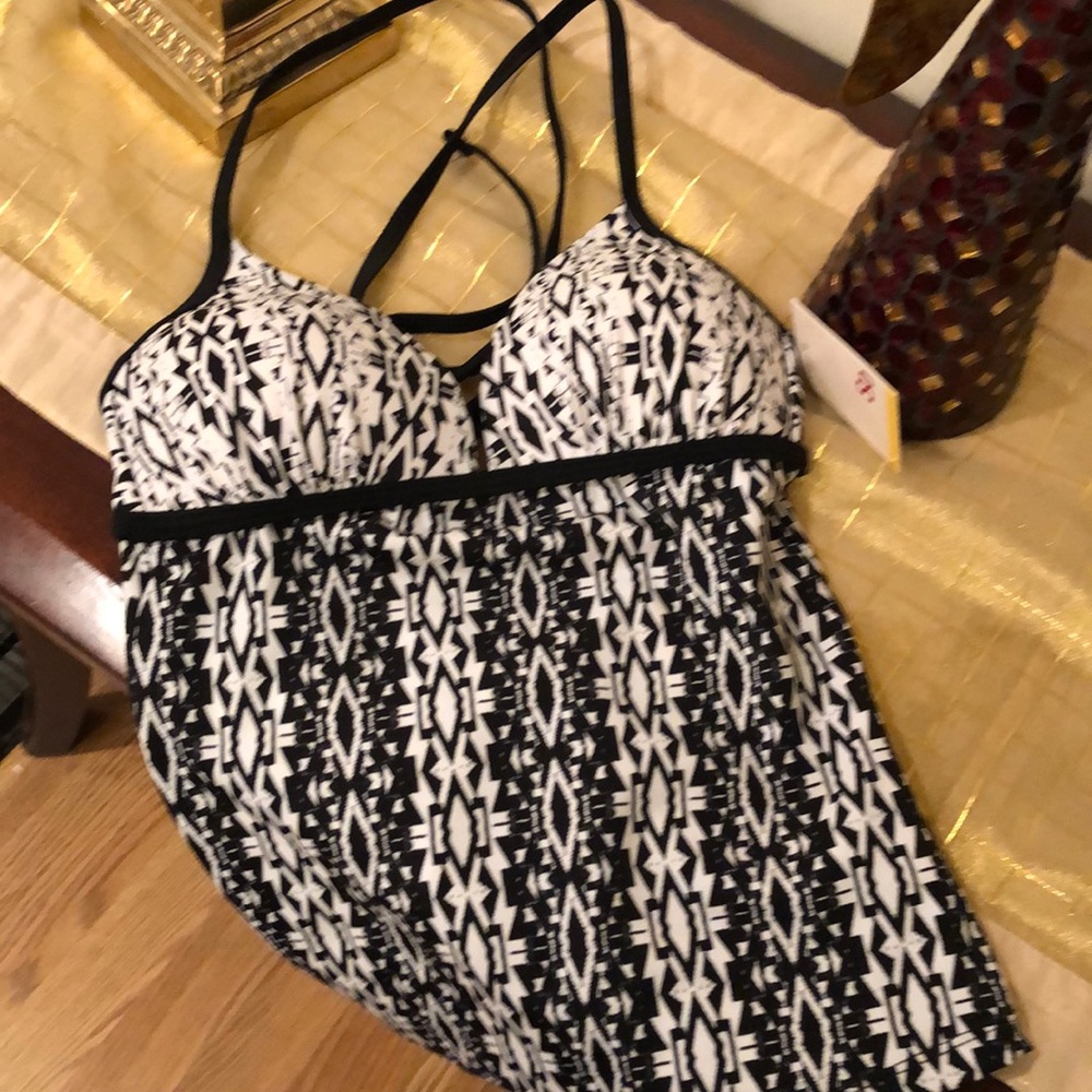 NWT SO black & white sexy swimming top Juniors S